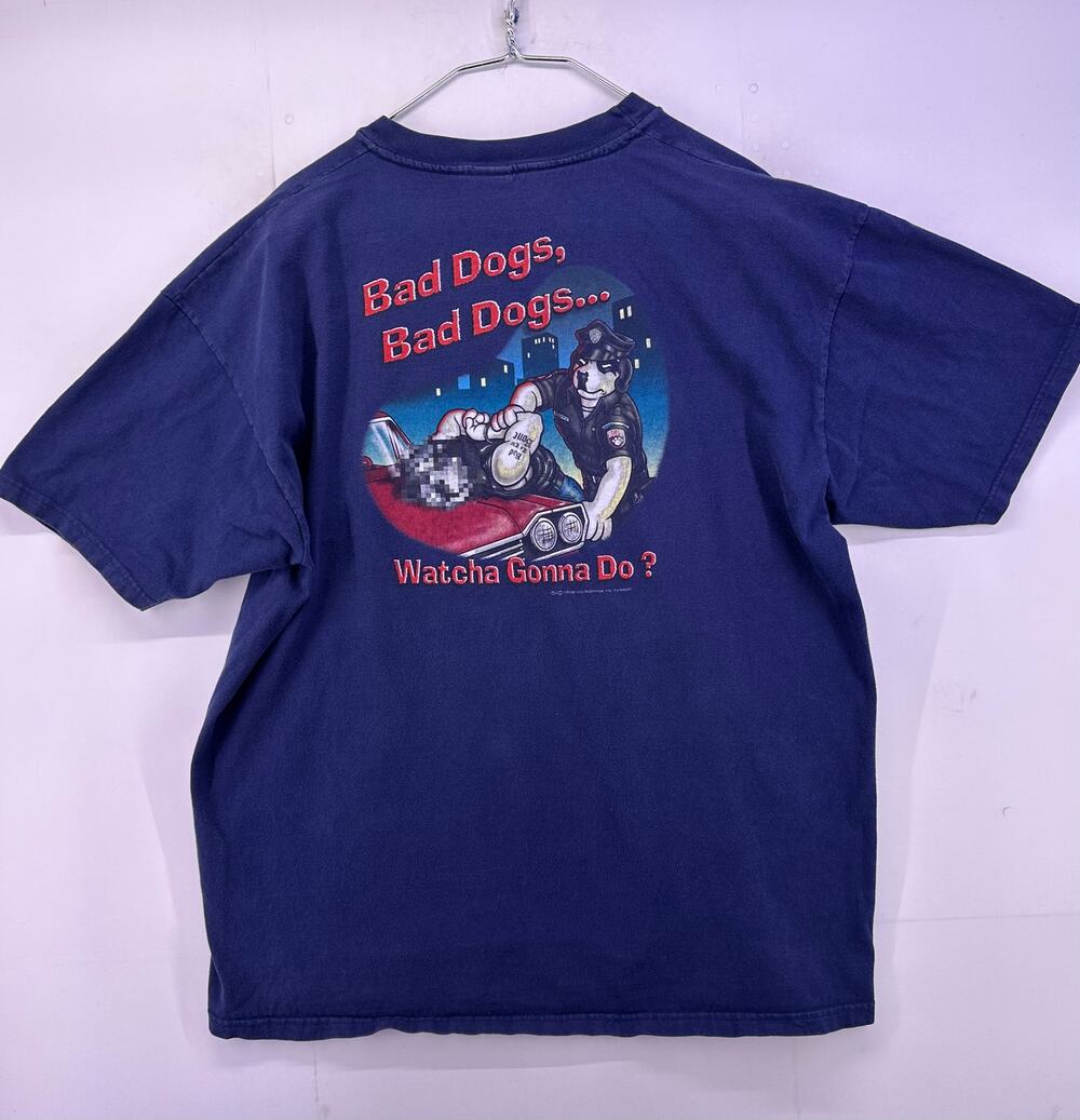 Vint1999 BAD DOGS COPS Watcha Gonna Do? Blue Tshirt Size 2XL